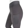 Legíny jezdecké Flora Je t'aime Equithème, s gripem, dámské, dark grey