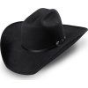 Klobouk westernový Jasper Stars & Stripes, černý (Obvod hlavy 50 cm)