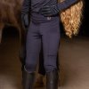 Legíny jezdecké Tessy Imperial Riding, s gripem, zimní, dětské, navy