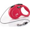 Vodítko Classic NEW FLEXI, lanko, 3 m/8 kg, červené
