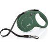 Vodítko Classic NEW FLEXI, pásek, 5 m/25 kg, olivové