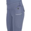 Legíny jezdecké Aubree QHP, s gripem na kolenou, dětské, misty blue