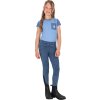 Legíny jezdecké Rosalynn QHP, s gripem, dětské, denim