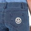 Legíny jezdecké Rosalynn QHP, s gripem, dětské, denim (Velikost 140)