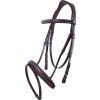 Uzdečka Luxury Stitched II. QHP, tmavě hnědá (Velikost SHETTY)