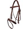 Uzdečka Luxury Stitched II. QHP, tmavě hnědá (Velikost SHETTY)