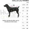 Deka pro psy Waterproof Fleece RAMBO, navy/beige/blue (Velikost L)