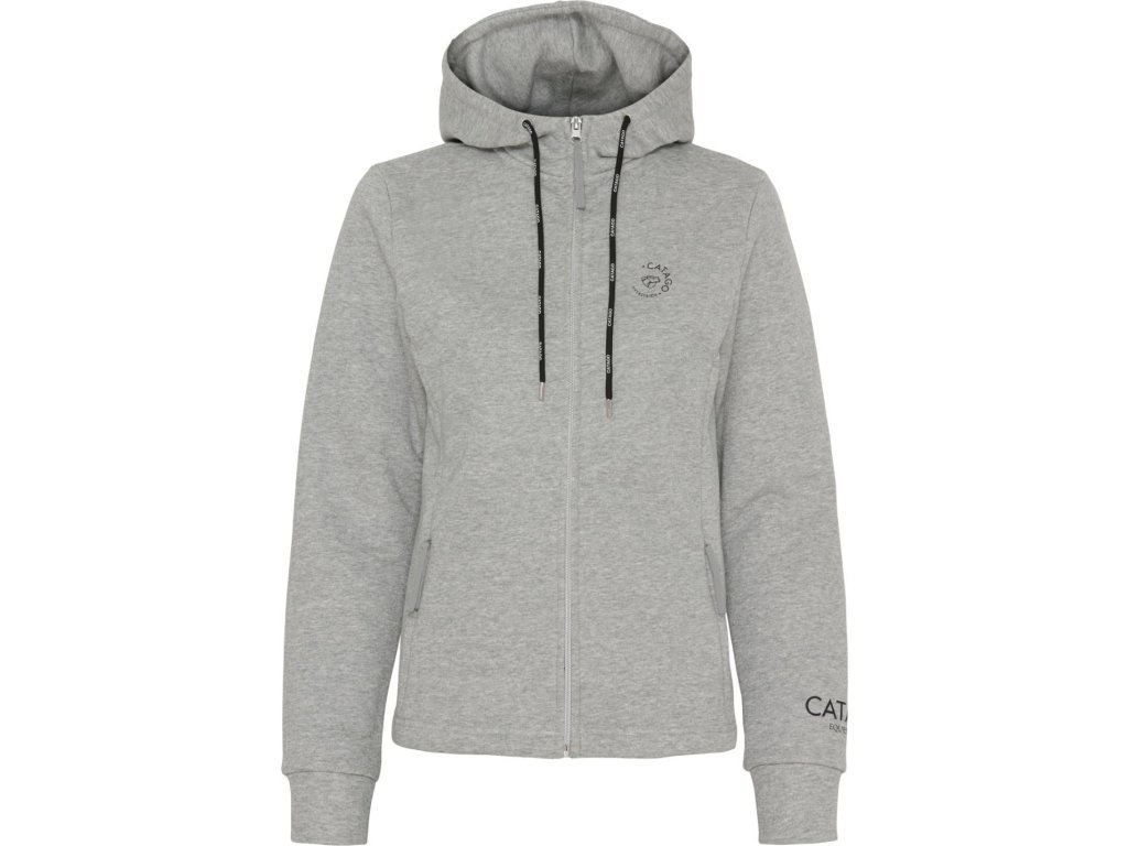 Bluza z kapturem Natalie CATAGO, damska, grey melange