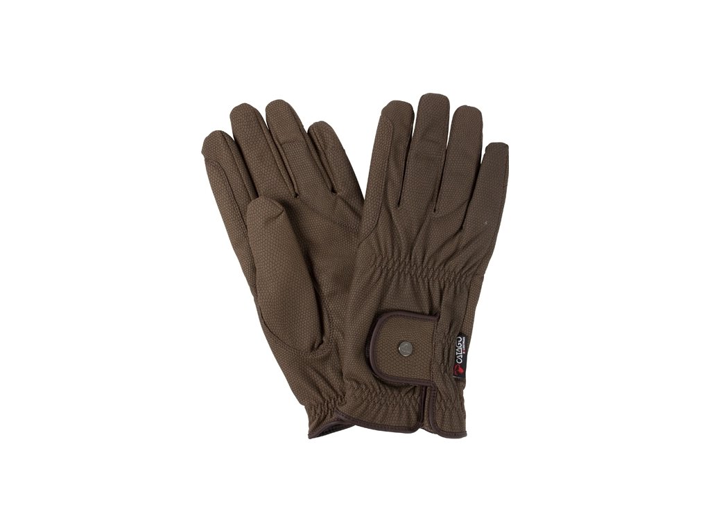 Rękawiczki jeździeckie Elite CATAGO, brązowe