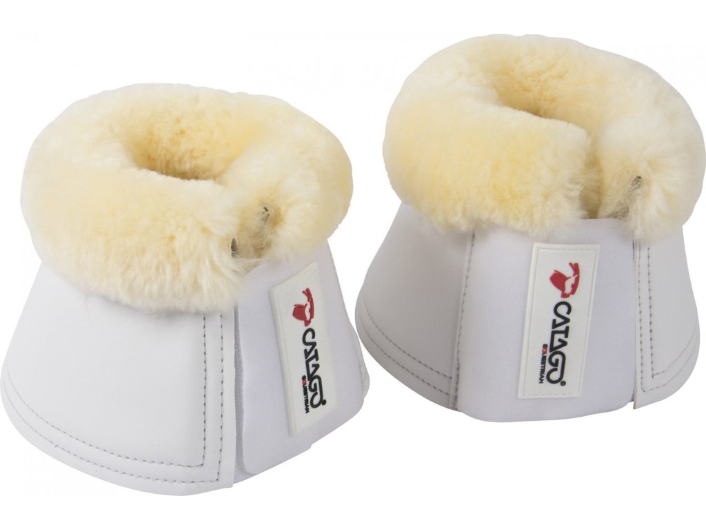 Kaloszki Merino CATAGO, z owczą skórą, para, białe