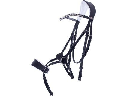Ogłowie Ostara QHP, czarne (Rozmiar PONY)