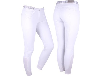 Bryczesy z pełnym lejem Alexa QHP, zimowe, damskie, białe