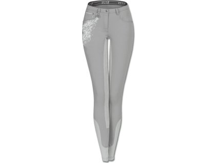 Bryczesy Hailey ELT, z pełnym lejem skórzanym, stone