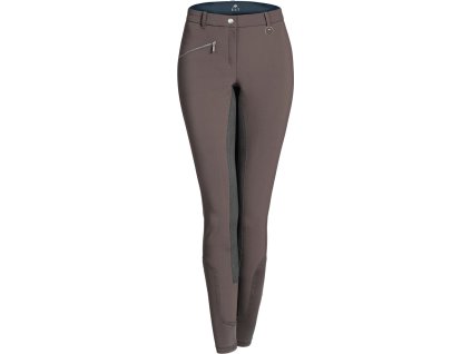 Bryczesy Micro Sport Pro ELT z pełnym skórzanym lejem, taupe/asphalt