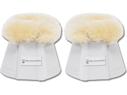 Kaloszki dla konia Waldhausen, z futerkiem, para, białe