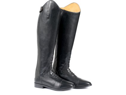 Oficerki jeździeckie Condesa ELT, szeroka łydka/długie, damskie, czarne