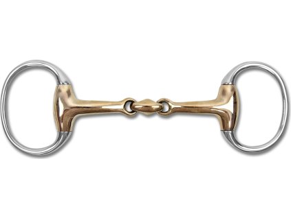 Wędzidło Oliwkowe Podwójnie Łamane Waldhausen, 16/18 mm