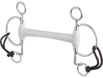 Wędzidło Eggbutt Pelham niełamane BERIS, twarde, 18 mm