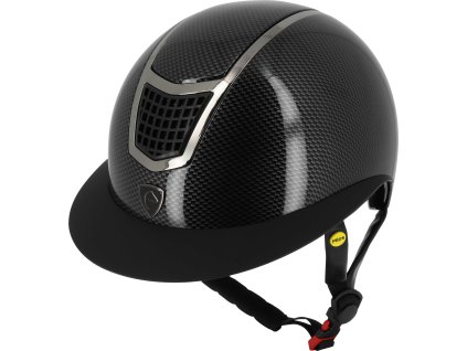 Kask jeździecki Airy Equithème,black glossy carbon