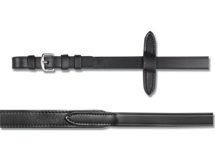 Wodze skórzane miękkie Waldhausen, 140 cm, czarne