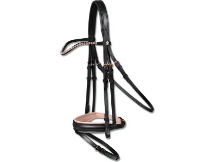 Ogłowie X-Line Rosé Waldhausen, czarne