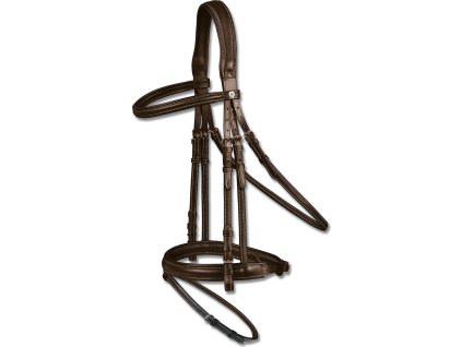 Ogłowie X-line Supersoft Waldhausen, brązowe