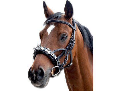 Kawecan do lonżowania Waldhausen, skóra, czarny