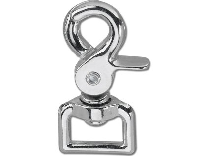 Karabińczyk obrotowy do wodzy Waldhausen, silver