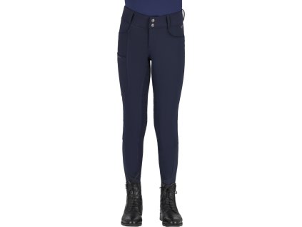 Bryczesy softshellowe Lymee QHP, z pełnym lejem, zimowe, dziecięce, navy