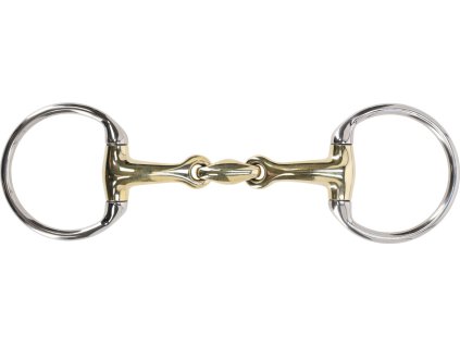 Wędzidło oliwkowe podwójnie łamane anatomiczne QHP, 14 mm, argentan