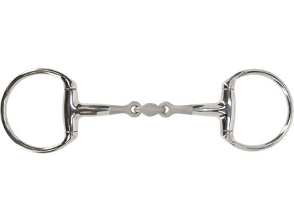 Wędzidło oliwkowe podwójnie łamane anatomiczne QHP, 14 mm, piaskowane