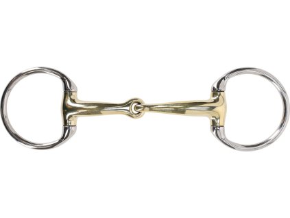 Wędzidło oliwkowe anatomiczne QH, pojedynczo łamane, 14 mm, argentan