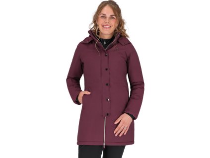Zimowy płaszcz Maelynn QHP, damski, wine red