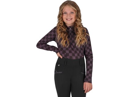 Koszulka sportowa Lize QHP, dla dzieci, black/violet