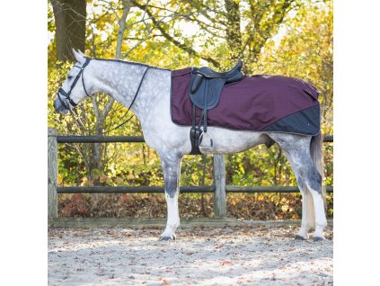 Derka treningowa QHP, z polarem, wodoodporna, wine red