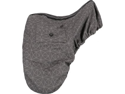 Pokrowiec na siodło QHP, grey reflective