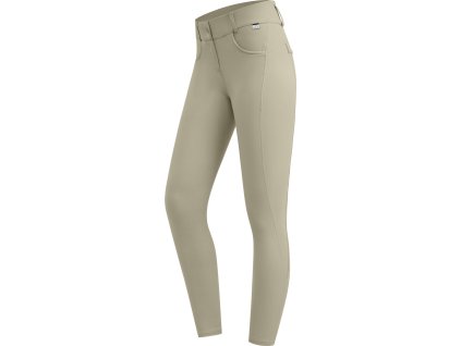 Bryczesy Comfort Ride Glam ELT, z gripem, damskie, beige grey