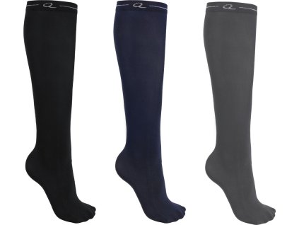 Podkolanówki jeździeckie Show QHP, 3 pary, basic