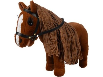 Pluszowy kucyk przytulanka HKM, Brązowy