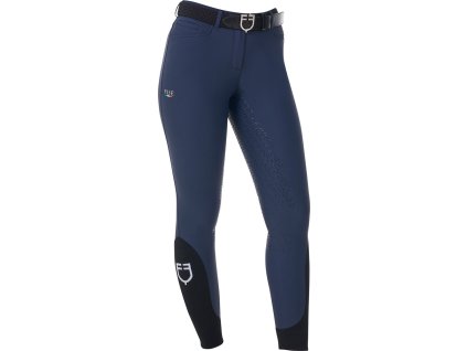Bryczesy jeździeckie X Fise Equestro, z lejem, damskie, navy blazer