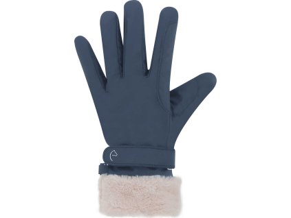 Rękawiczki jeździeckie Valois Equithème, zimowe, navy
