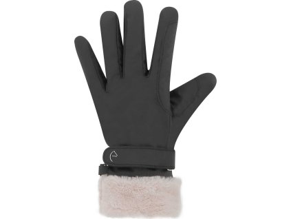 Rękawiczki jeździeckie Valois Equithème, zimowe, czarne