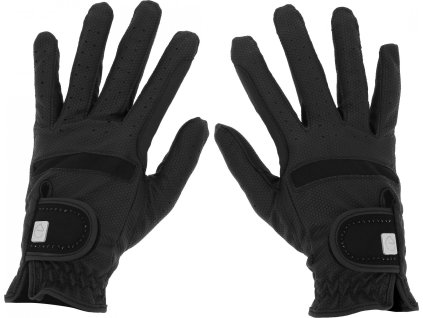 Rękawiczki jeździeckie Cutting Equithème, damskie, czarne