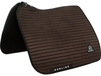 Czaprak Stripe Suede Acavallo, ujeżdżeniowy, brązowy