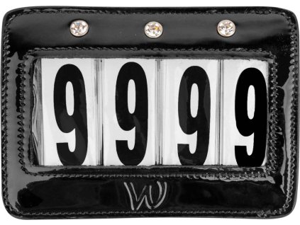 Numer startowy Waldhausen, 2 sztuki, czterocyfrowy, czarny