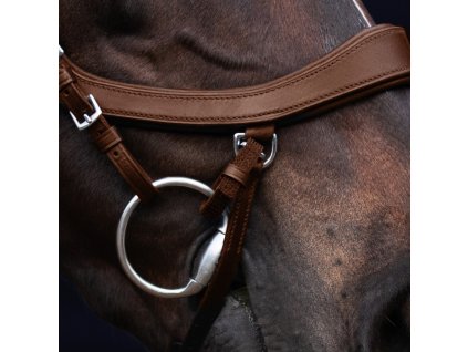 Elastyczne paski do ogłowia PresTeq, brązowe