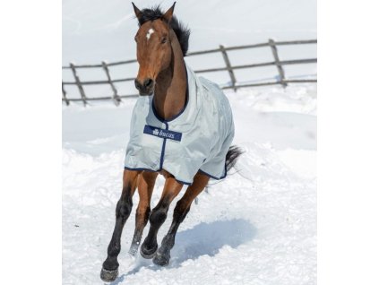 Wodoodporna derka Power Light Bucas, z wyższym kołnierzem, 0 g, silver