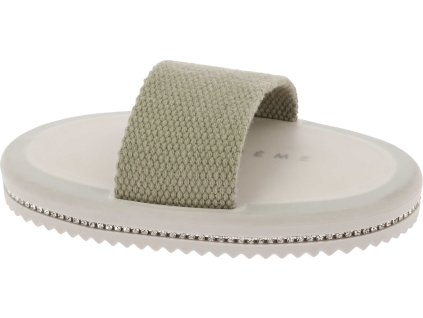 Zgrzebło plastikowe Strass Je t'aime Equithème, beige