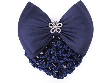 Siatka do włosów z kokardą Classy QHP, granatowa