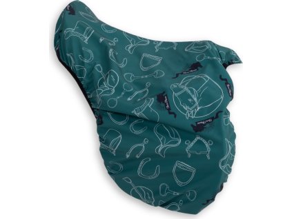 Pokrowiec na siodło Classical Horse Mania, green